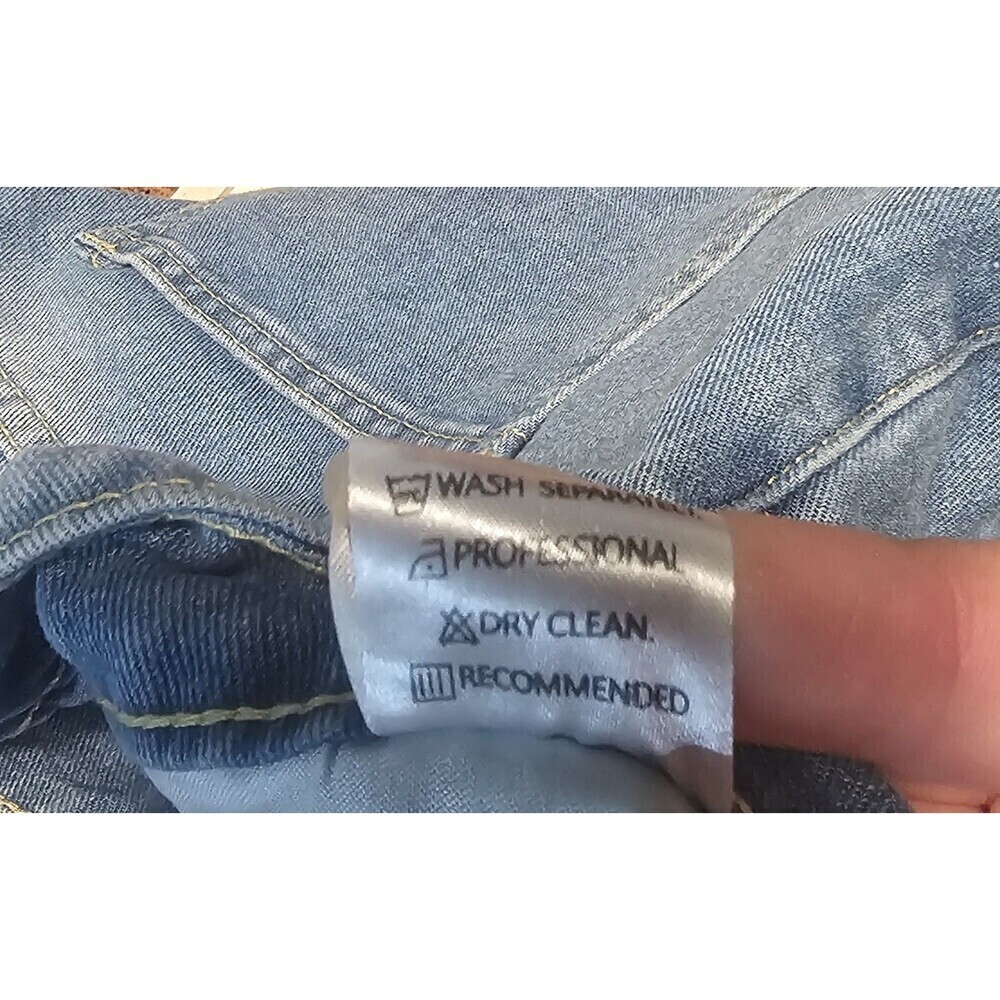 Misslook Sunflower Sz XL Jeans Anthropologie Hippie Boho Blue Distressed Denim - Picture 8 of 11